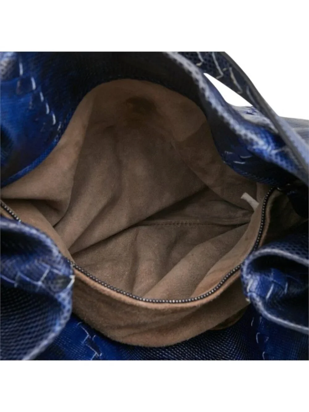 Bottega Veneta Intrecciato Tote Shoulder Bag Blue Watersnake Alpaca